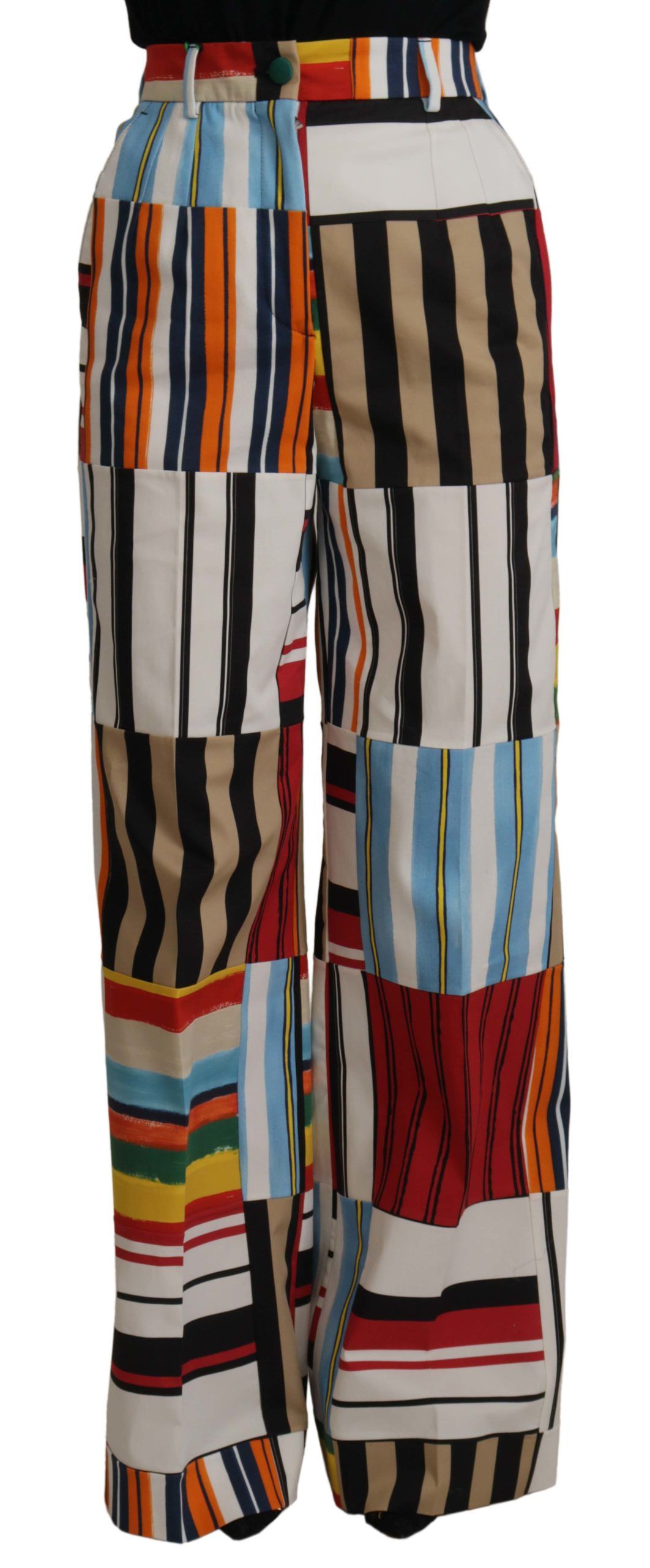 Dolce &amp; Gabbana Elegant striped high waist trousers