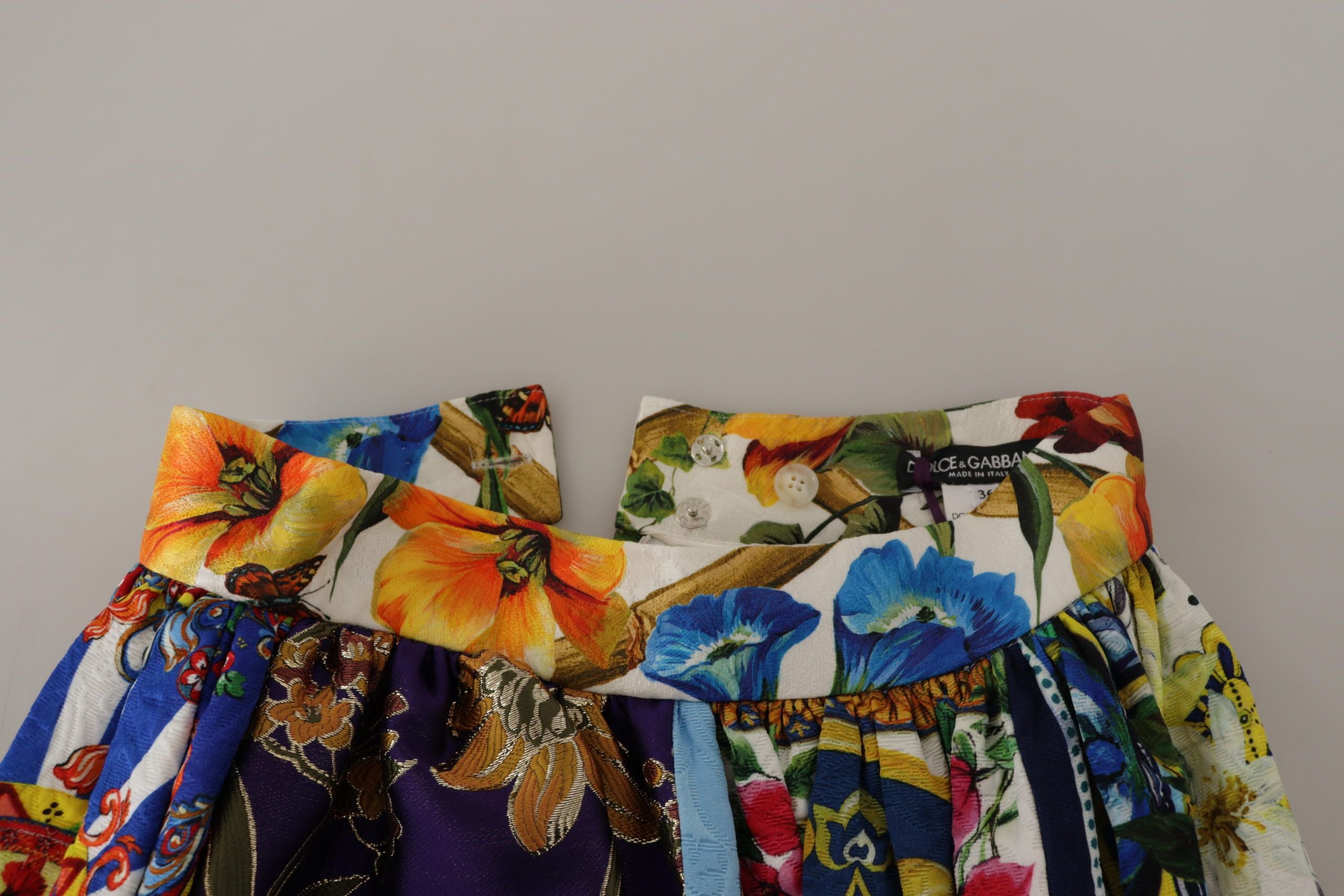 Dolce & Gabbana Multicolor Patchwork Sizilien Langer Maxirock