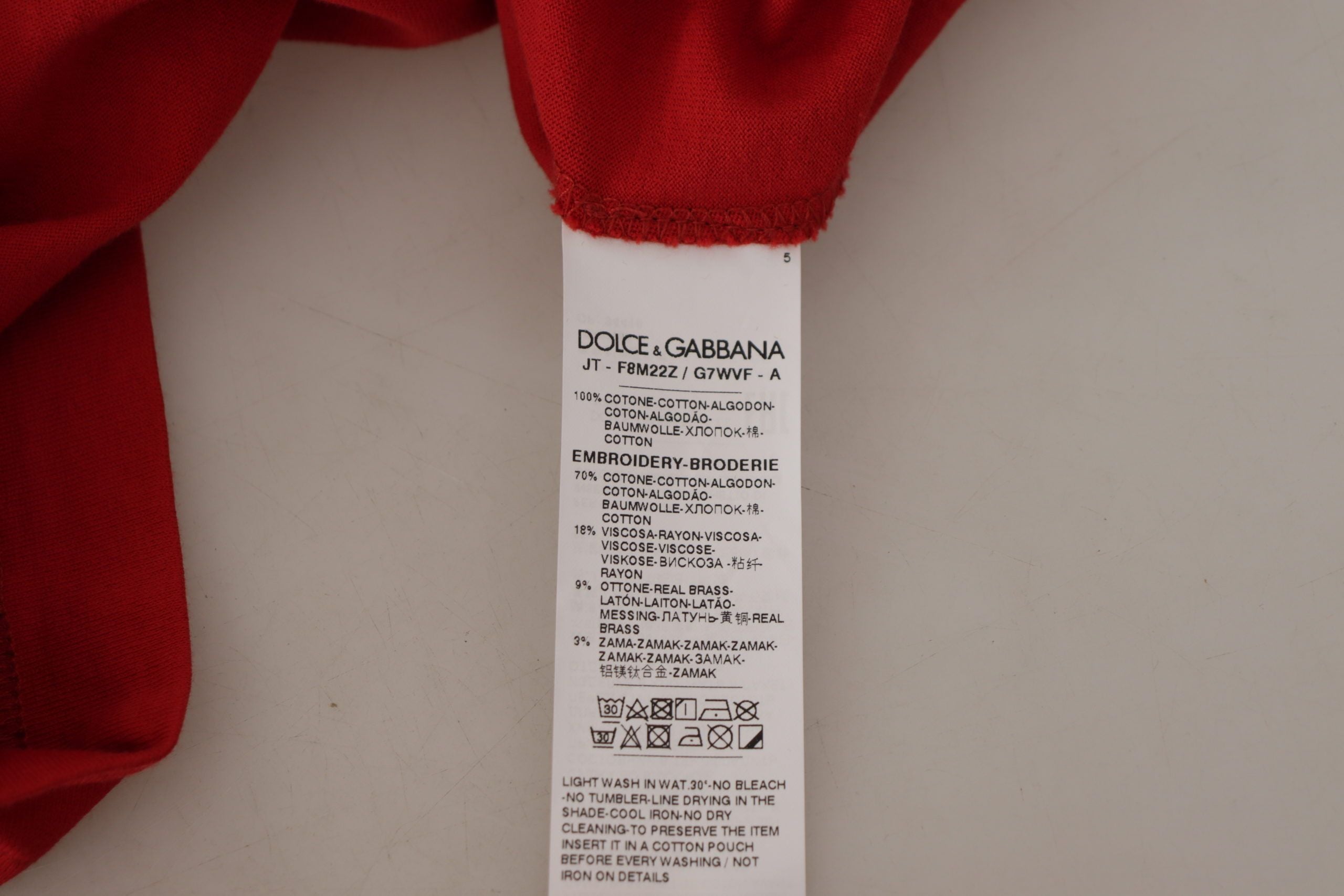 Dolce & Gabbana Rotes Amor Vincit Omnia T-Shirt mit Rundhalsausschnitt