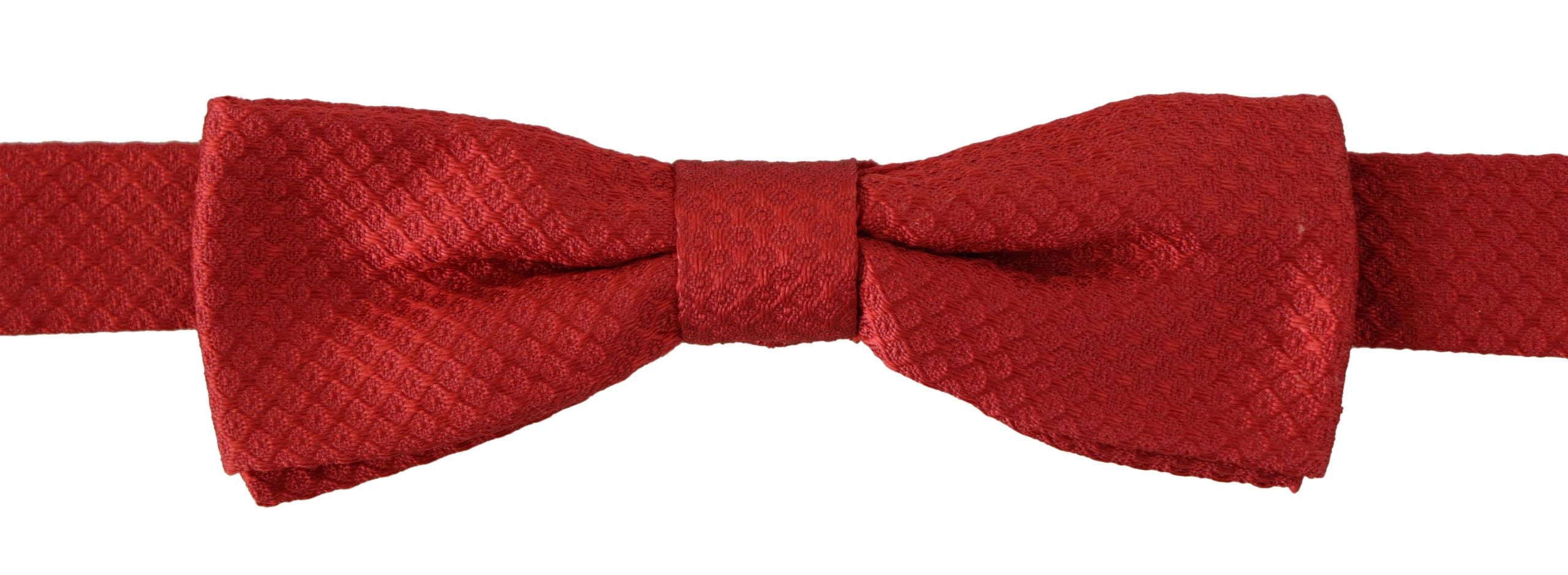 Dolce &amp; Gabbana Red Adjustable Papillon Tie in 100% Silk