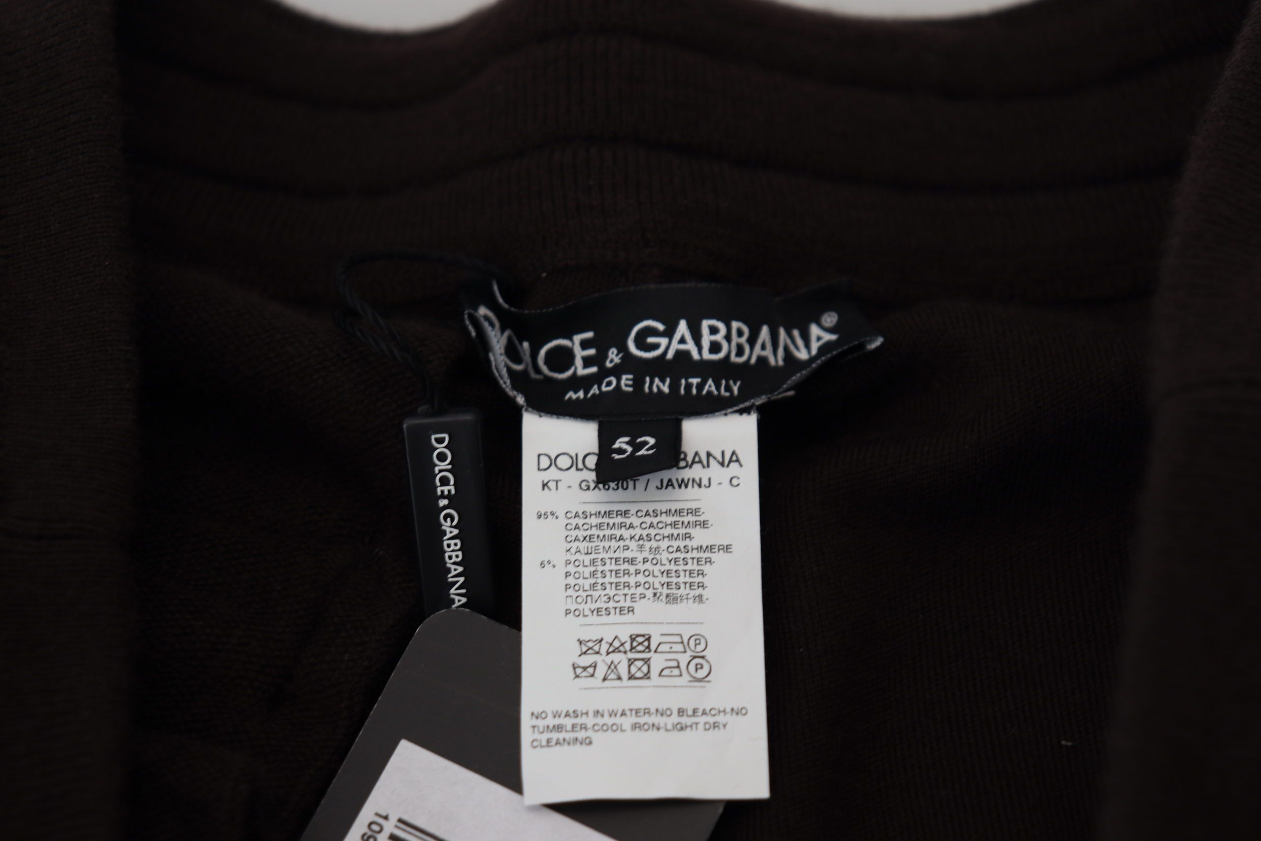 Dolce &amp; Gabbana brown cashmere pants drawstring trousers