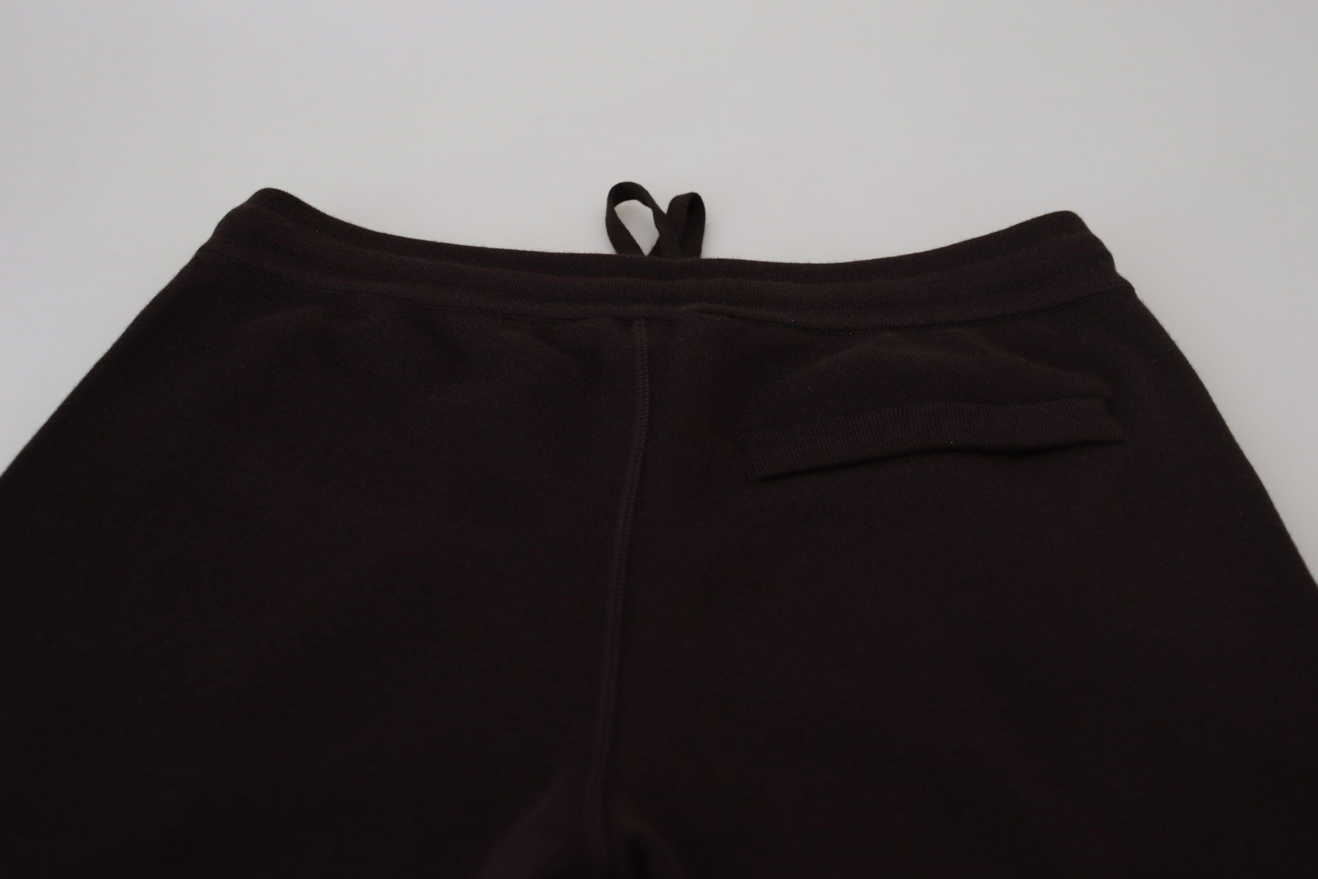 Dolce &amp; Gabbana brown cashmere pants drawstring trousers