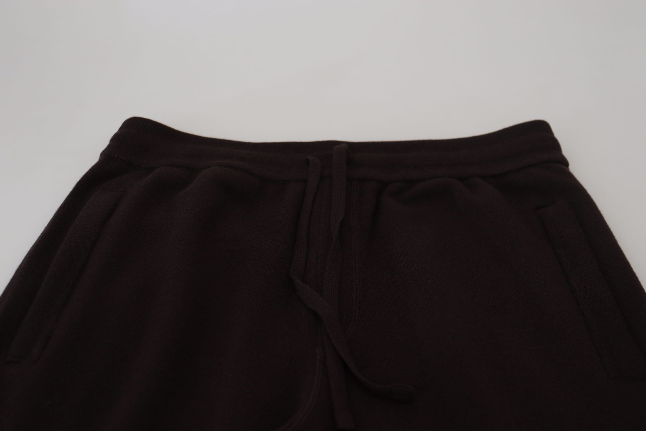 Dolce &amp; Gabbana brown cashmere pants drawstring trousers