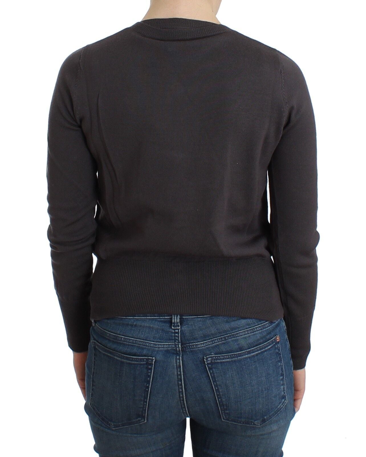 John Galliano Purple Wool Sequin Cardigan Sweater