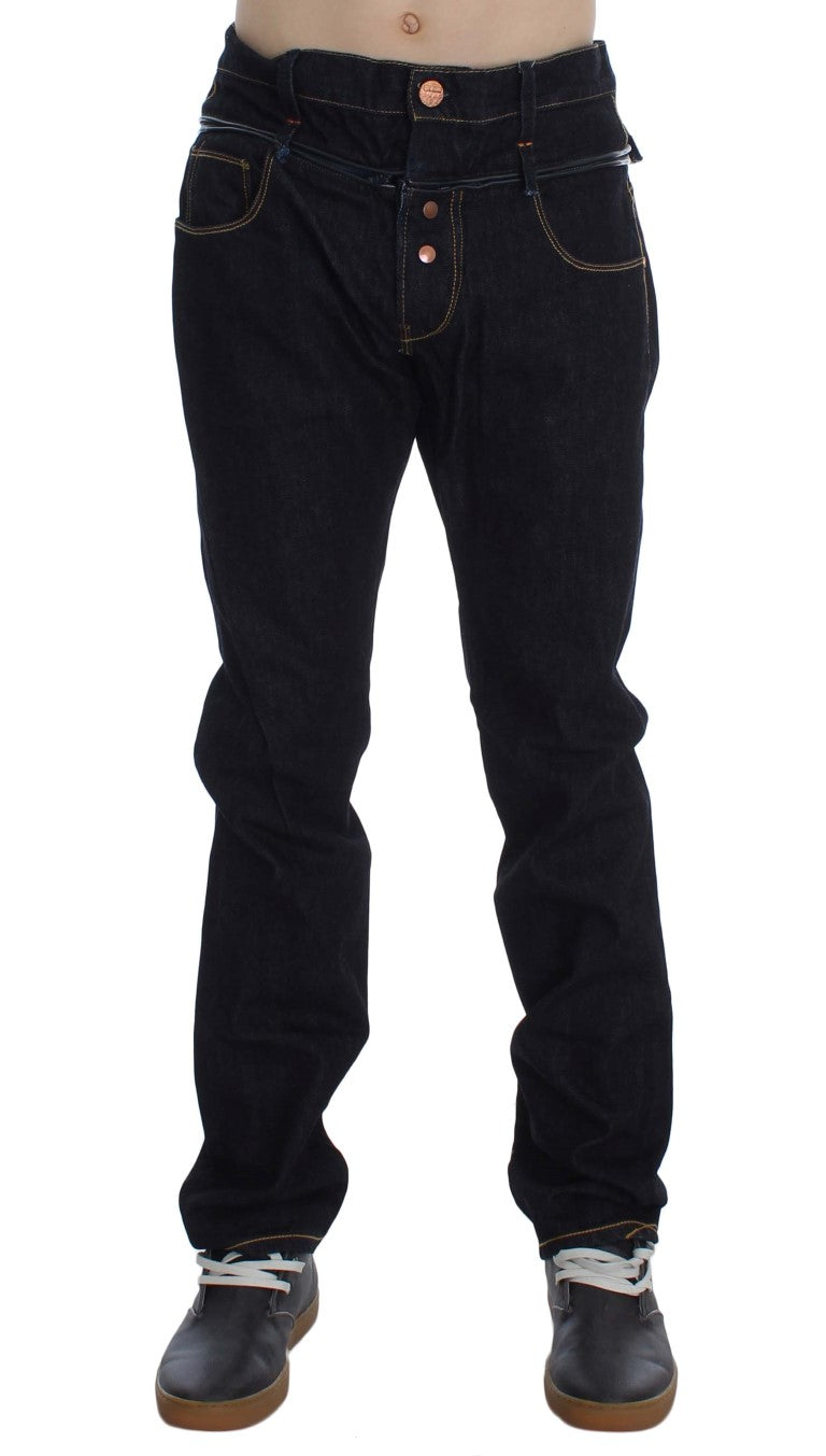 Eight Blue Cotton Regular Straight Fit Jeans