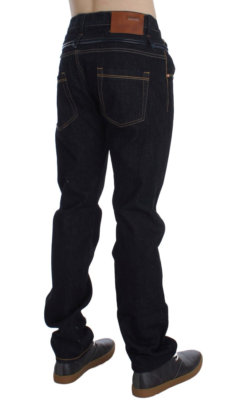 Eight Blue Cotton Regular Straight Fit Jeans