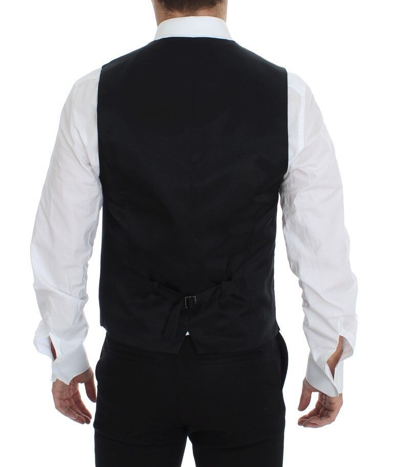 Dolce &amp; Gabbana Gray Wool Formal Dress Vest Gilet Waistcoat