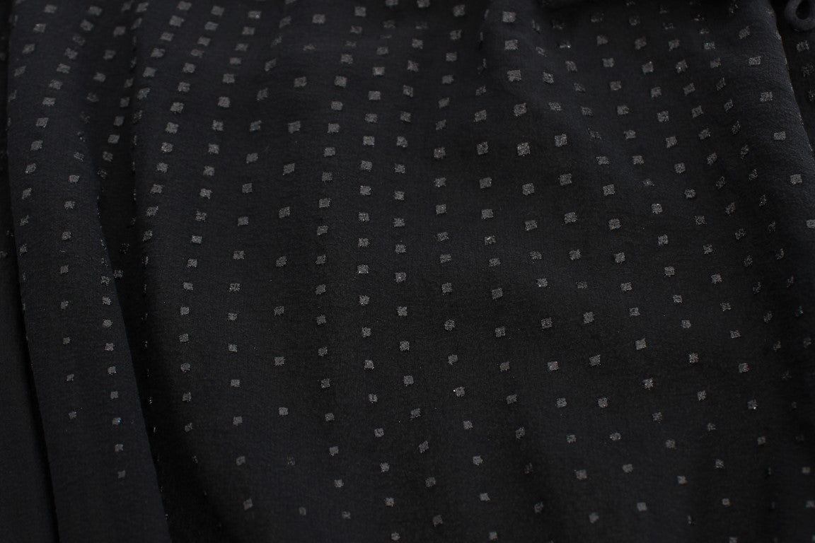 Exte Black Neckline Wrap Top Blouse