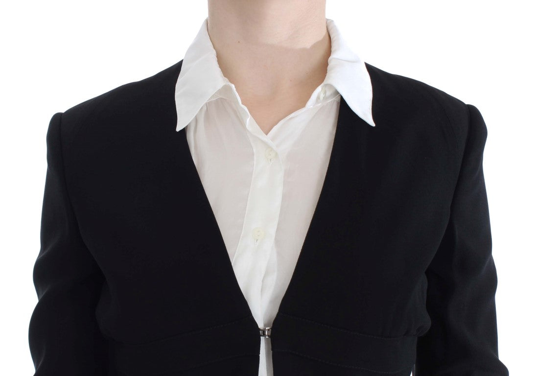 Exte Schwarz Blau Zweiteiliger Anzug Rock &amp