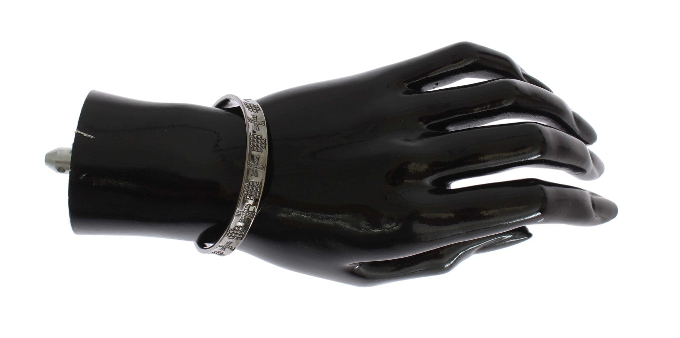 Nialaya Grauer Rhodium 925 Silber-Armreif