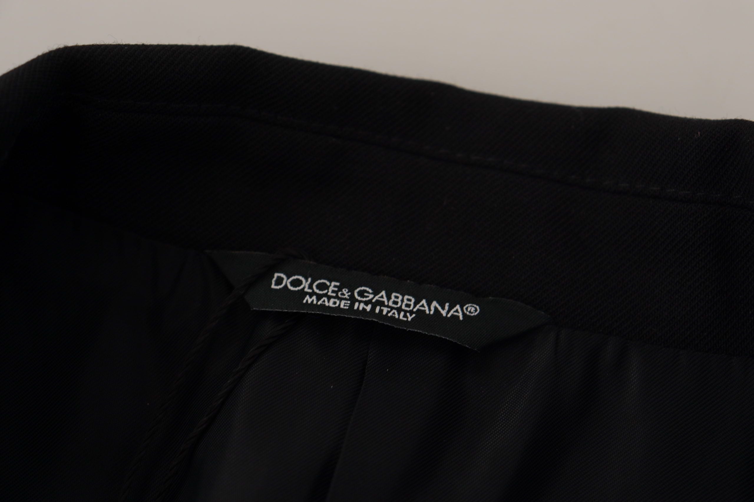 Dolce & Gabbana Schwarzer doppelreihiger Mantel Blazer Jacke