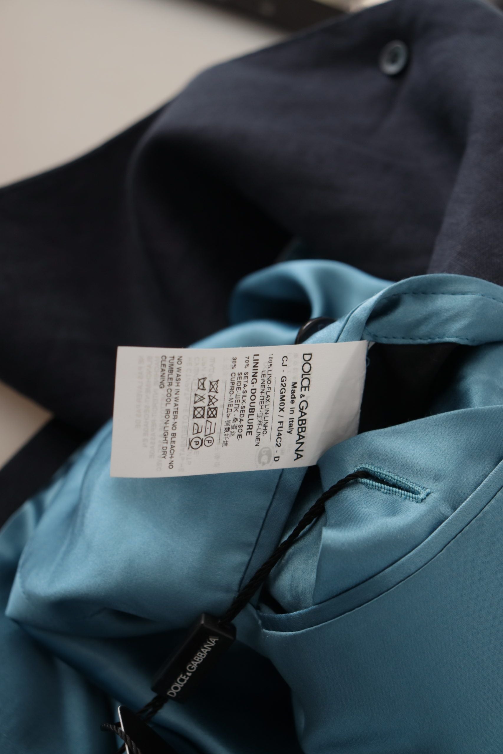 Dolce & Gabbana Dunkelblau ALTA SARTORIA Jacke Mantel Blazer