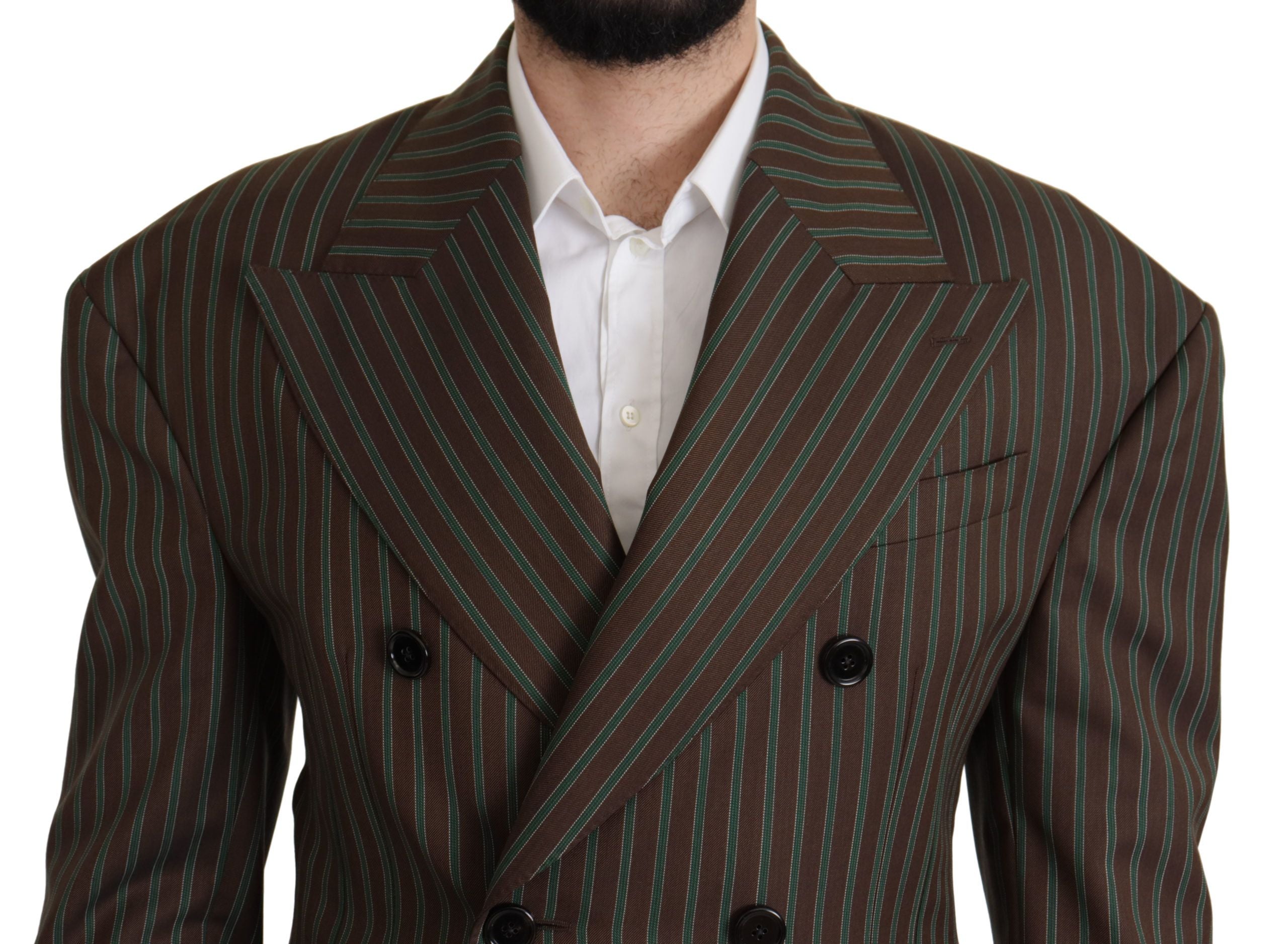 Dolce &amp; Gabbana Multicolor striped double-breasted blazer