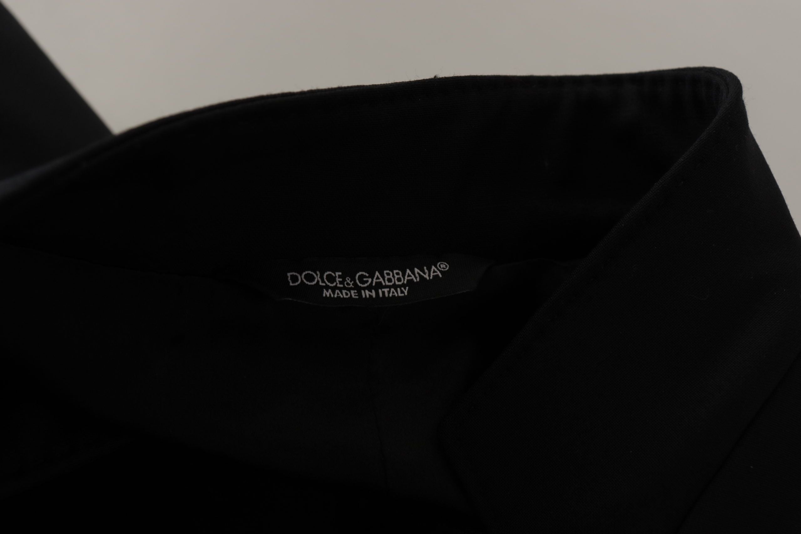 Dolce & Gabbana Schwarzer Wollmantel einreihig Männer Blazer