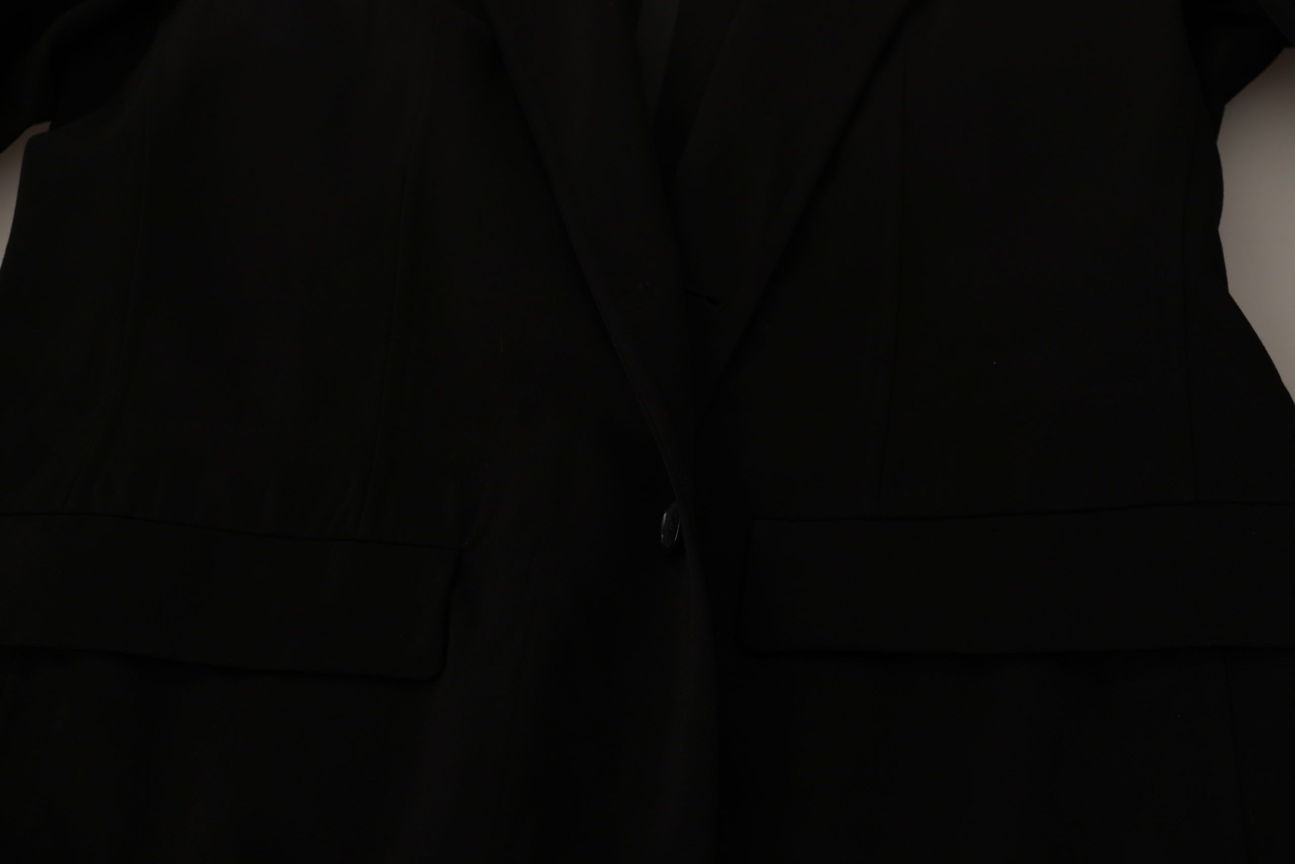 Dolce &amp; Gabbana Black Single-Breasted Wool Coat Blazer