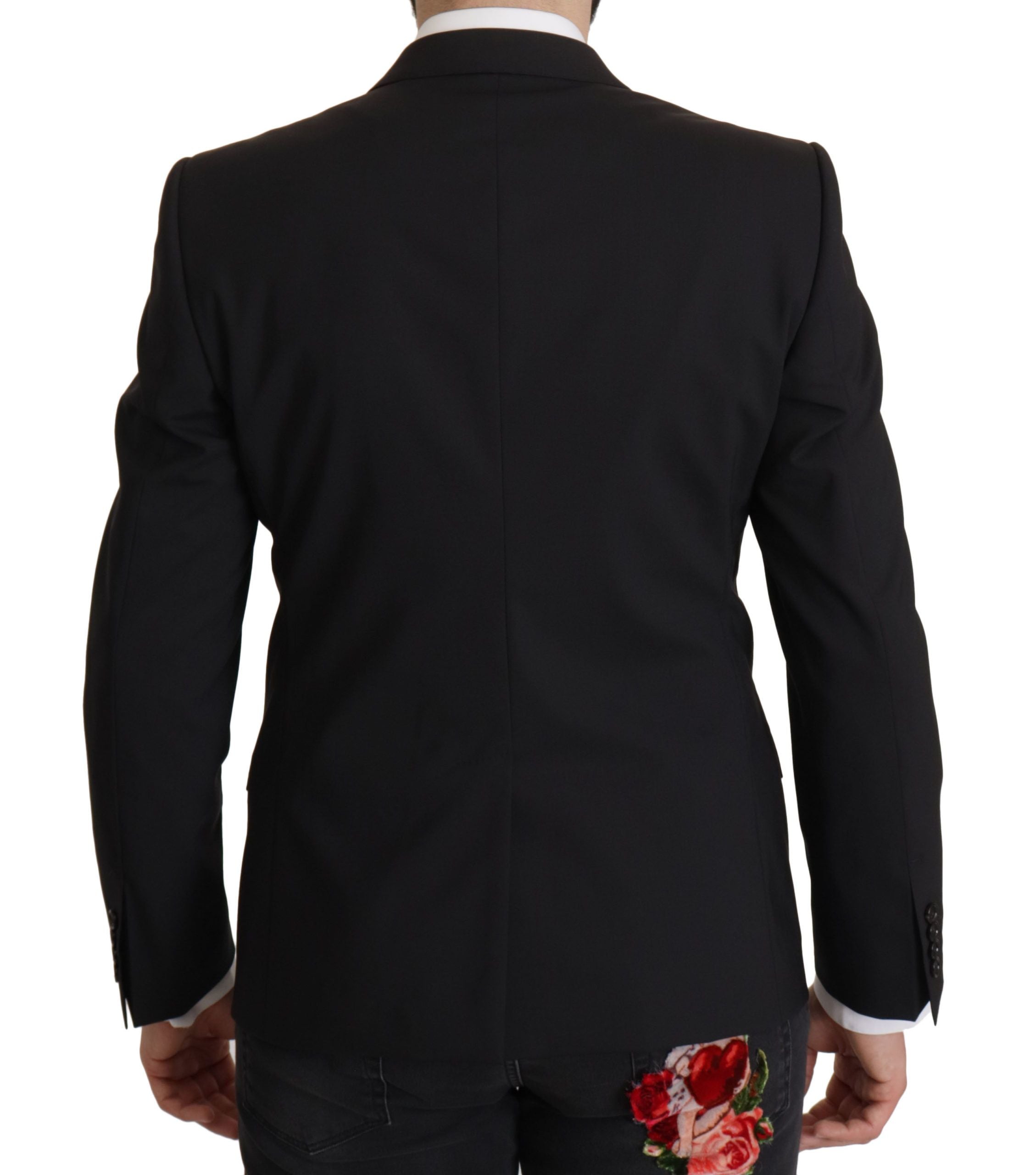 Dolce & Gabbana Schwarze einreihige Jacke MARTINI Blazer