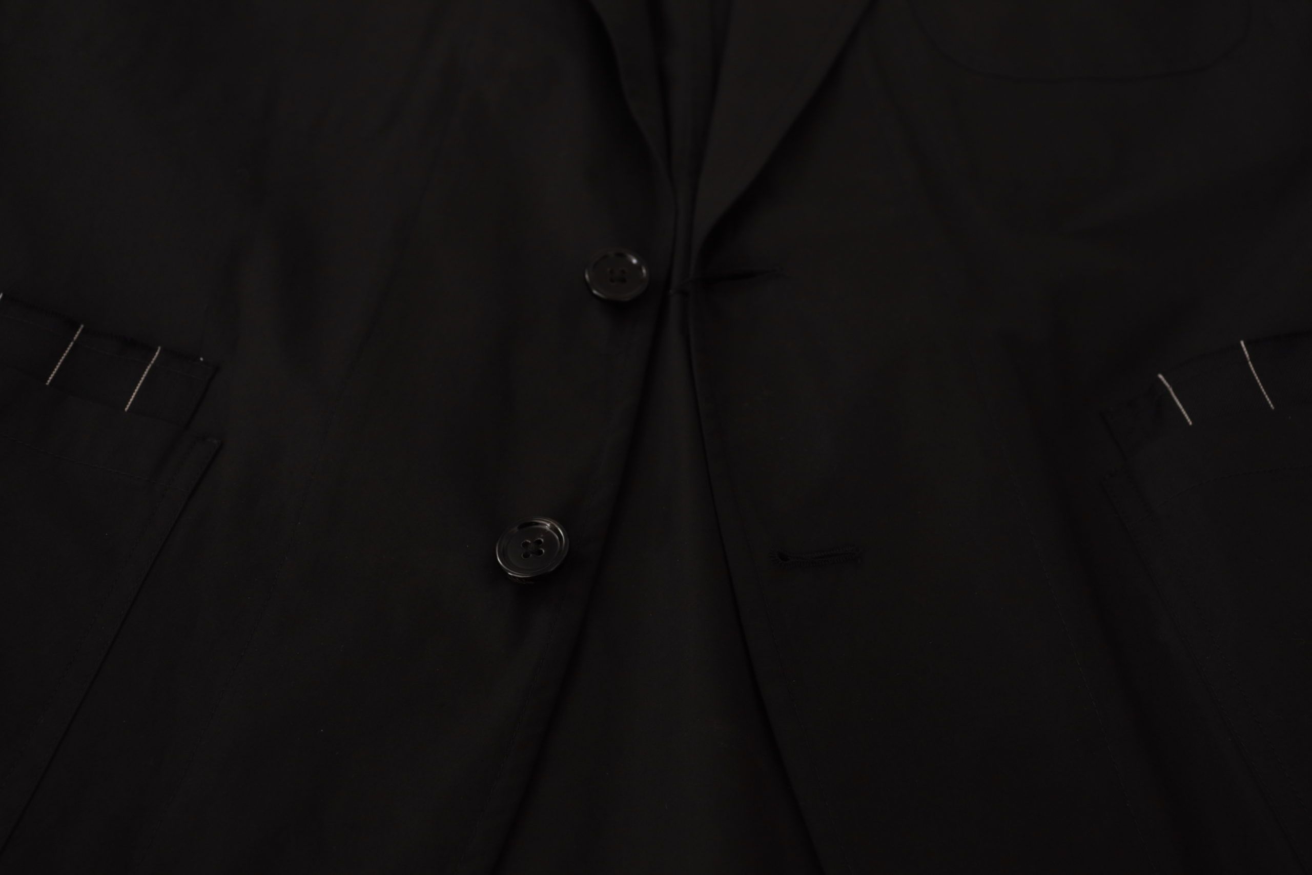 Dolce &amp; Gabbana Black single-breasted cotton blazer jacket