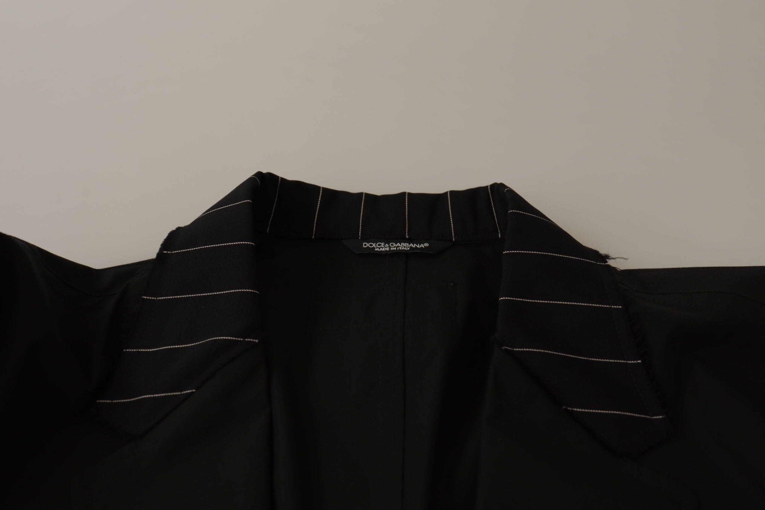 Dolce &amp; Gabbana Black single-breasted cotton blazer jacket