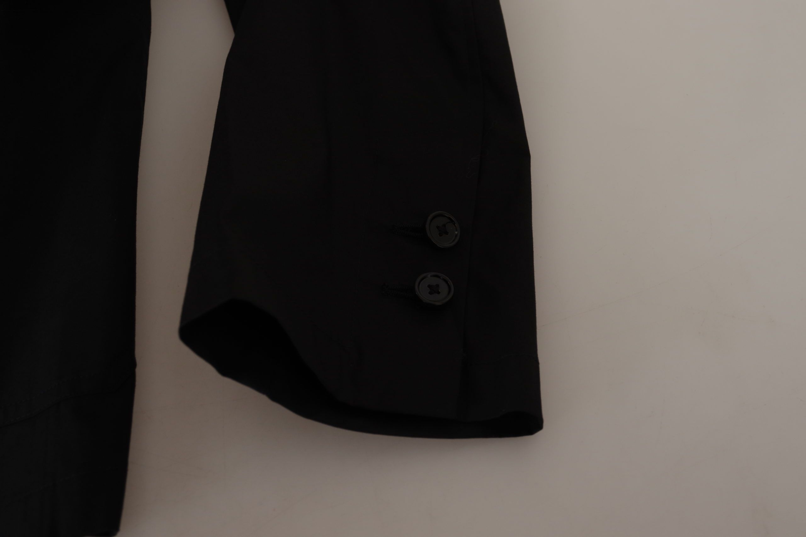 Dolce &amp; Gabbana Black single-breasted cotton blazer jacket