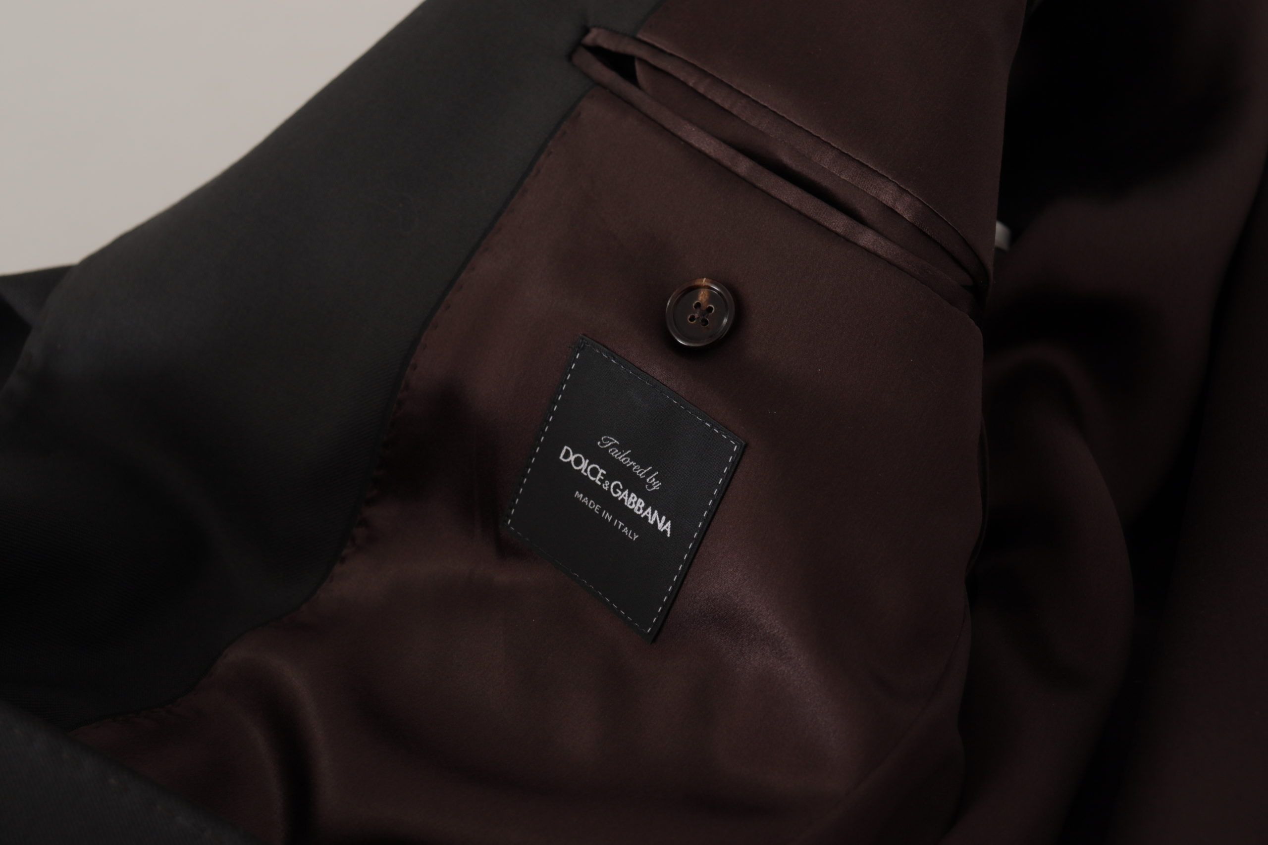 Dolce & Gabbana Schwarzer einreihiger Blazer aus Wolle v