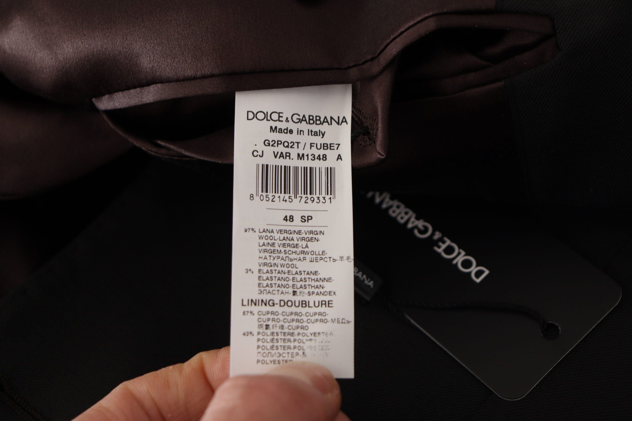 Dolce & Gabbana Schwarzer einreihiger Blazer aus Wolle v