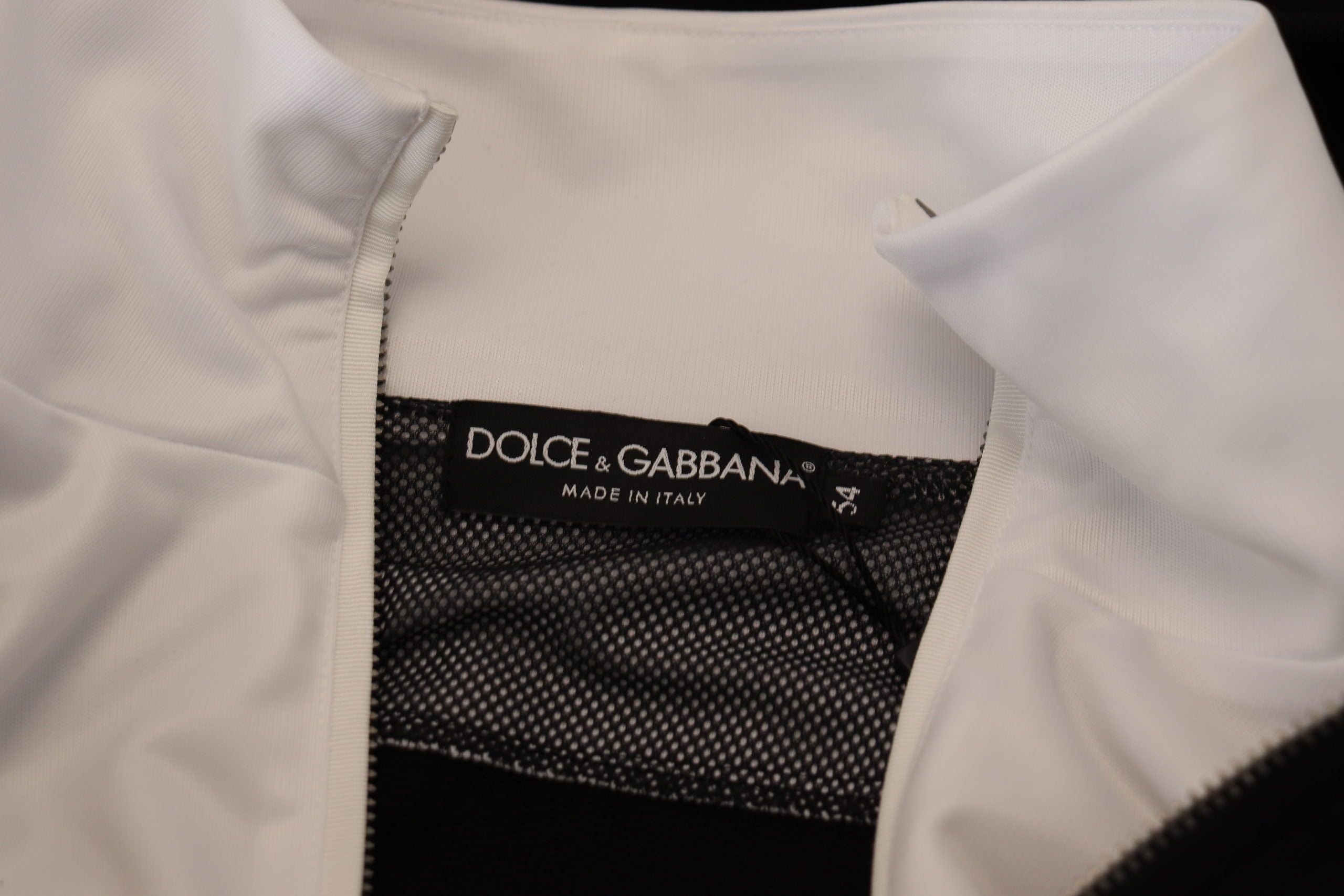 Dolce &amp; Gabbana Black Polyester Jacket with Hood and Full Zip