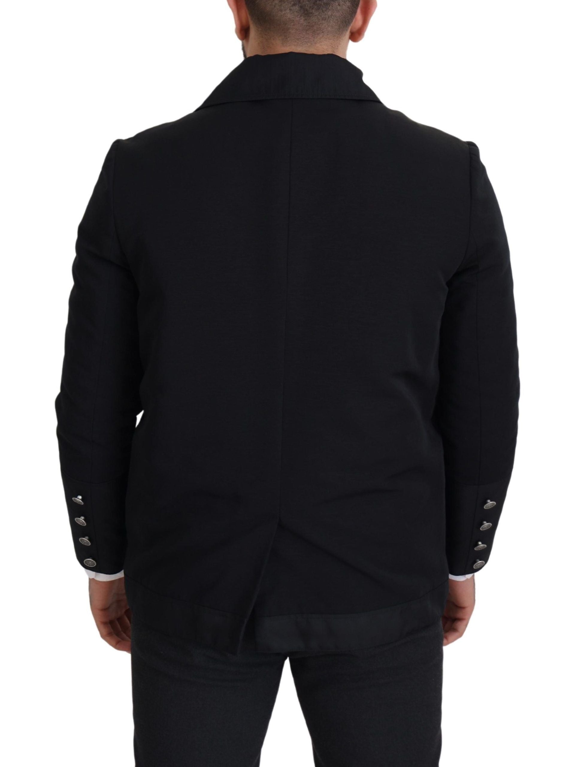 Dolce &amp; Gabbana Elegant jacket in black wool blend with full zip
