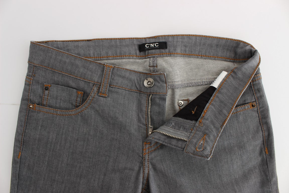 Costume National Graue Denim-Jeans aus Baumwolle mit normaler Passform