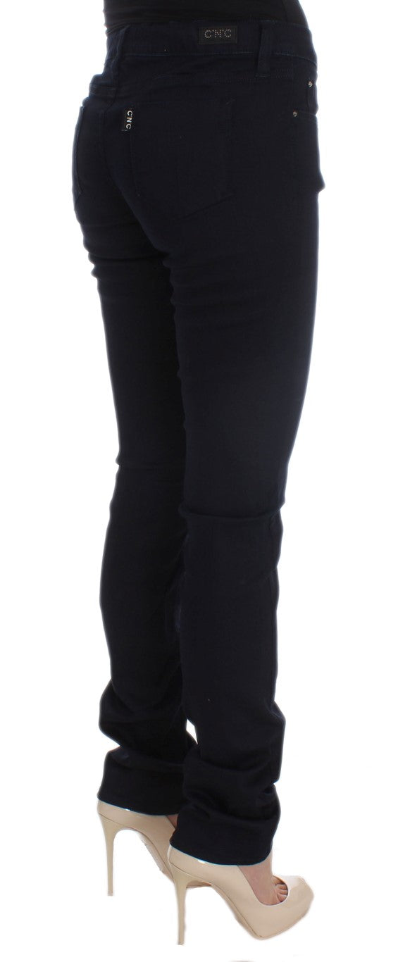 Costume National Blaue Slim Fit Jeans aus Baumwollmischung