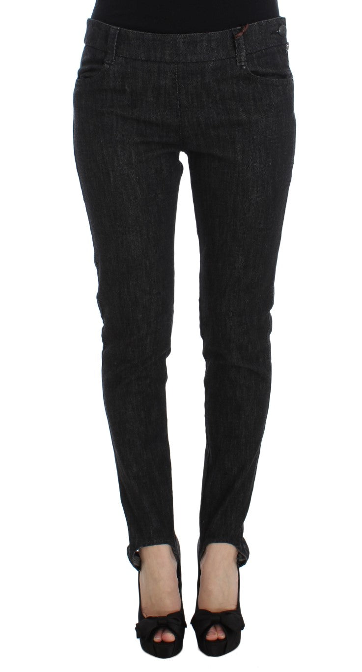 Ermanno Scervino Blaue Slim Fit Denim-Jeans aus Baumwolle