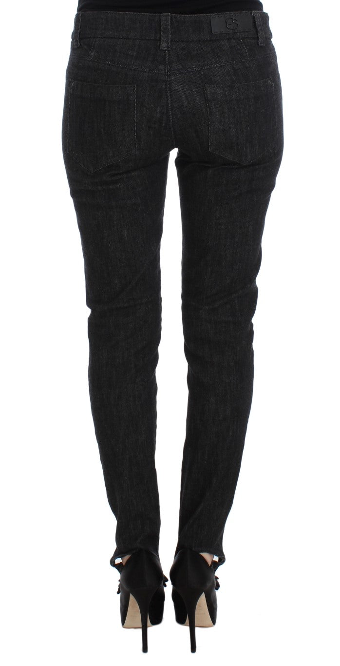 Ermanno Scervino Blue cotton slim fit denim jeans
