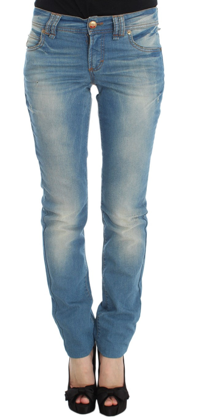 John Galliano Blaue Waschung Baumwollmischung Slim Fit Jeans