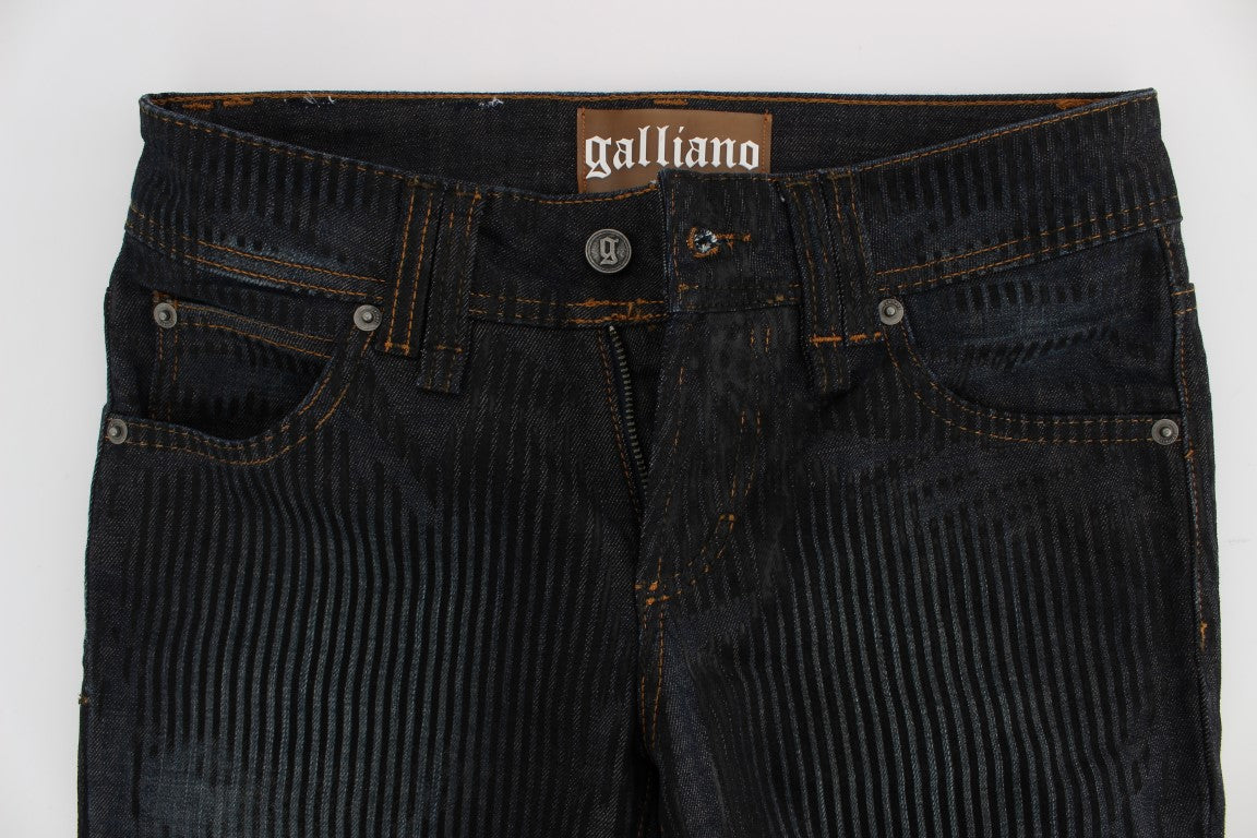 John Galliano Blaue Baumwollmischung Slim Fit Bootcut Jeans