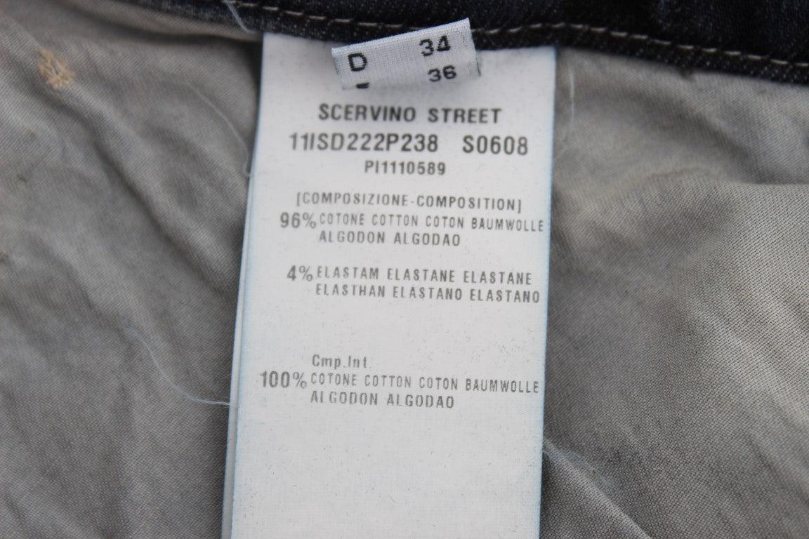 Ermanno Scervino Blaue Slim Fit Jeans aus Baumwollmischung
