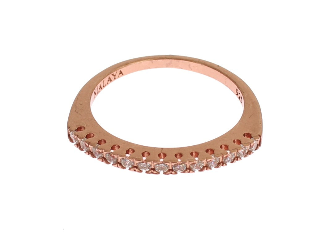 Nialaya red gold 925 silver ring