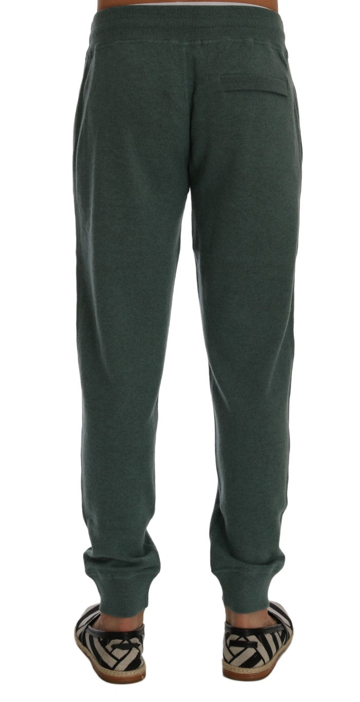 Dolce &amp; Gabbana Green Cashmere Tracksuit Bottoms