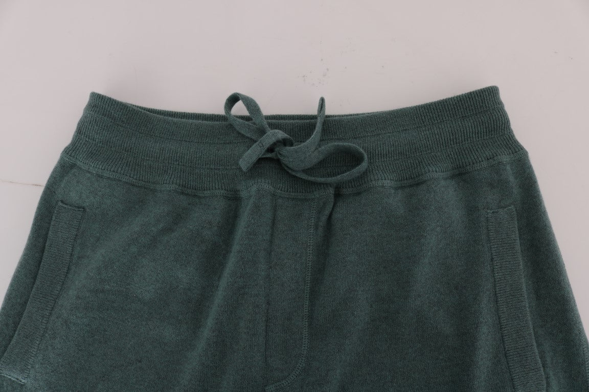 Dolce &amp; Gabbana Green Cashmere Tracksuit Bottoms