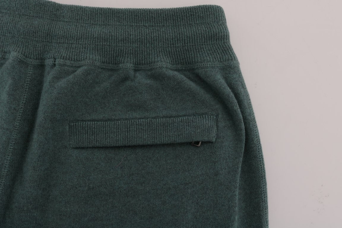Dolce &amp; Gabbana Green Cashmere Tracksuit Bottoms