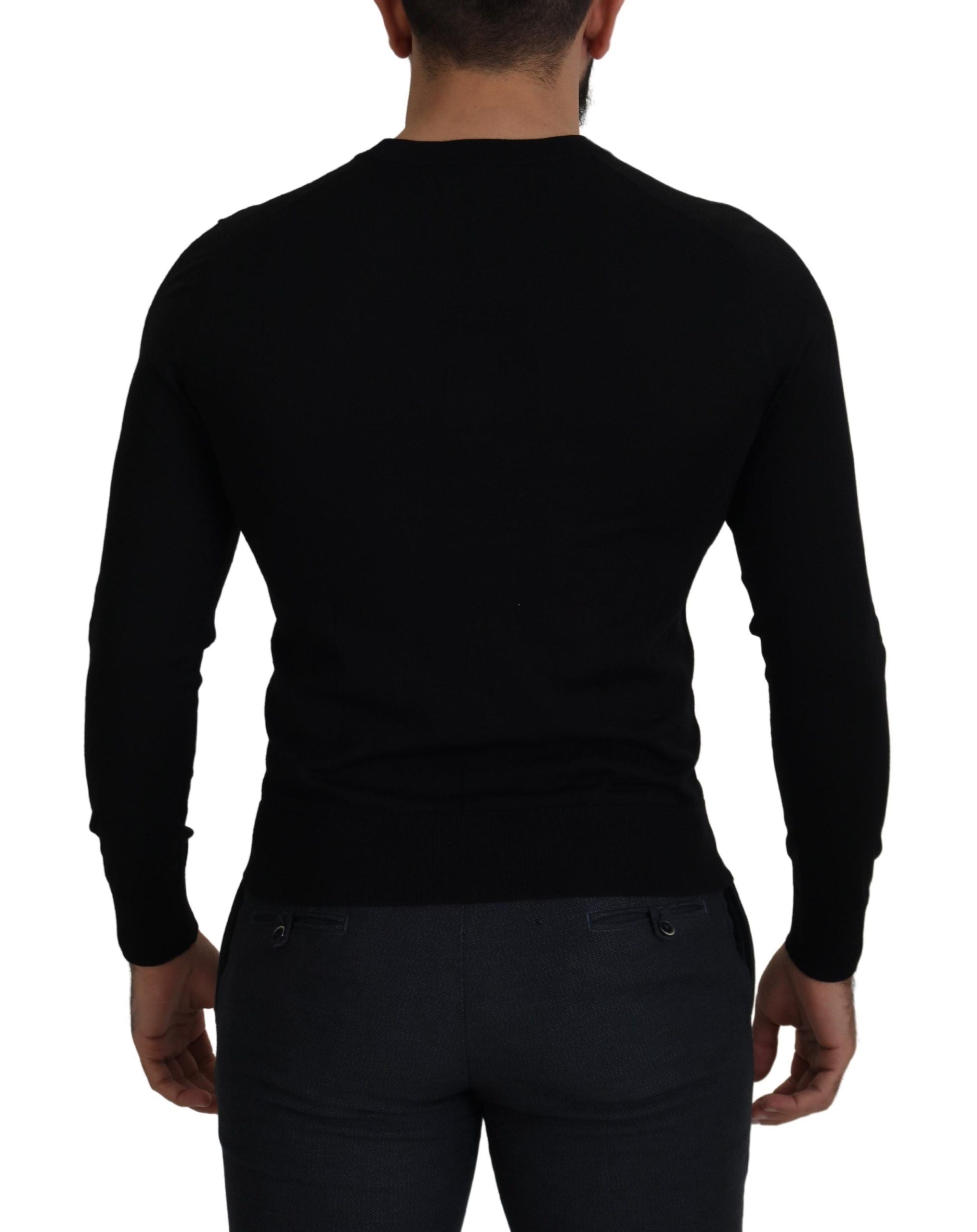 Dolce &amp; Gabbana Black wool button-front cardigan