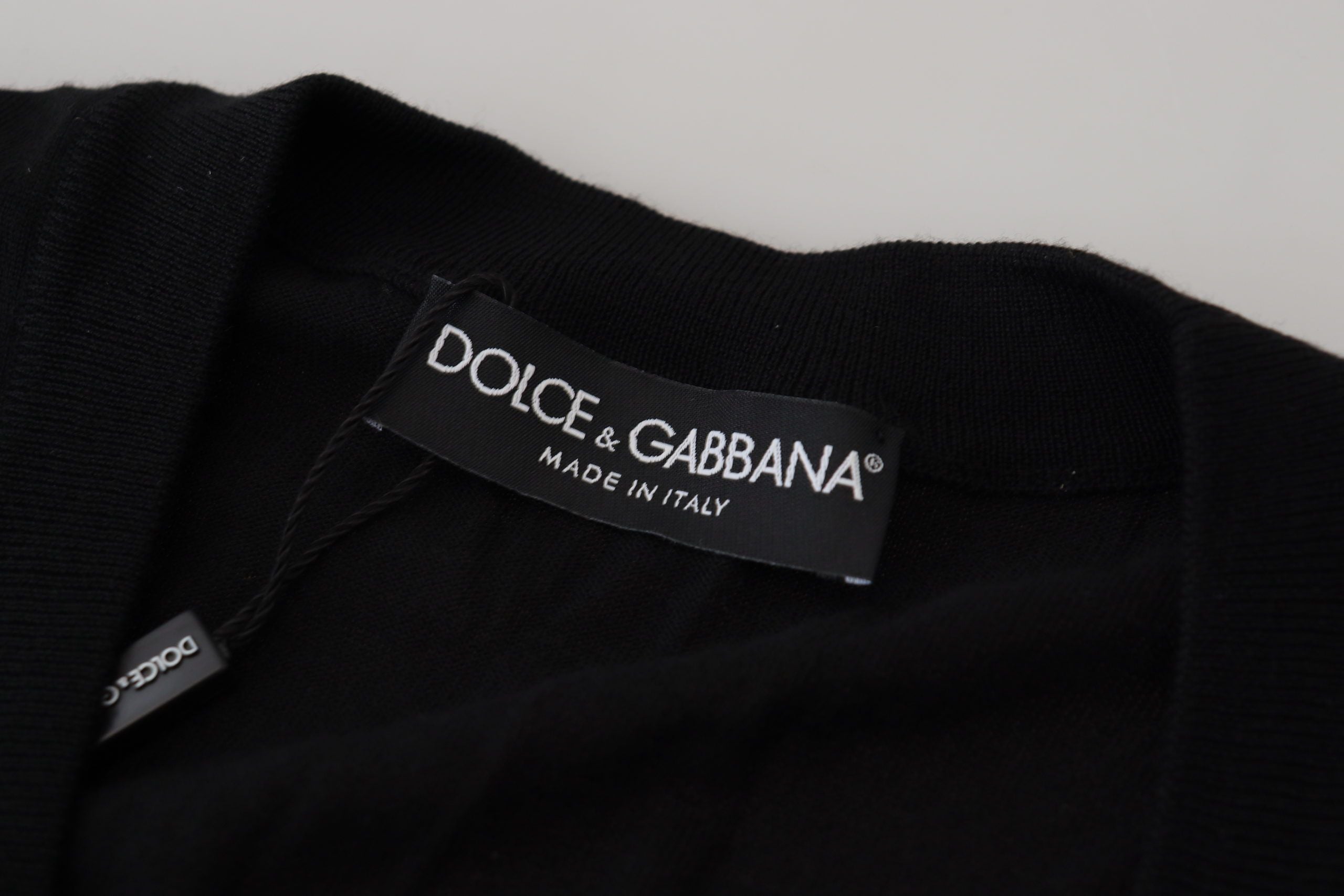Dolce &amp; Gabbana Black wool button-front cardigan