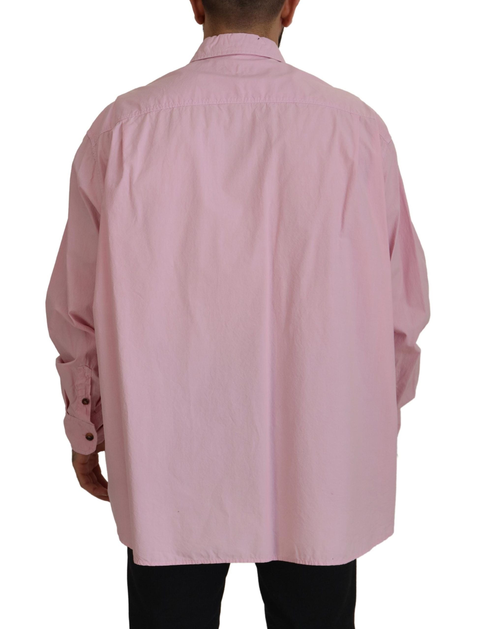Dolce &amp; Gabbana pink casual button down long sleeve shirt