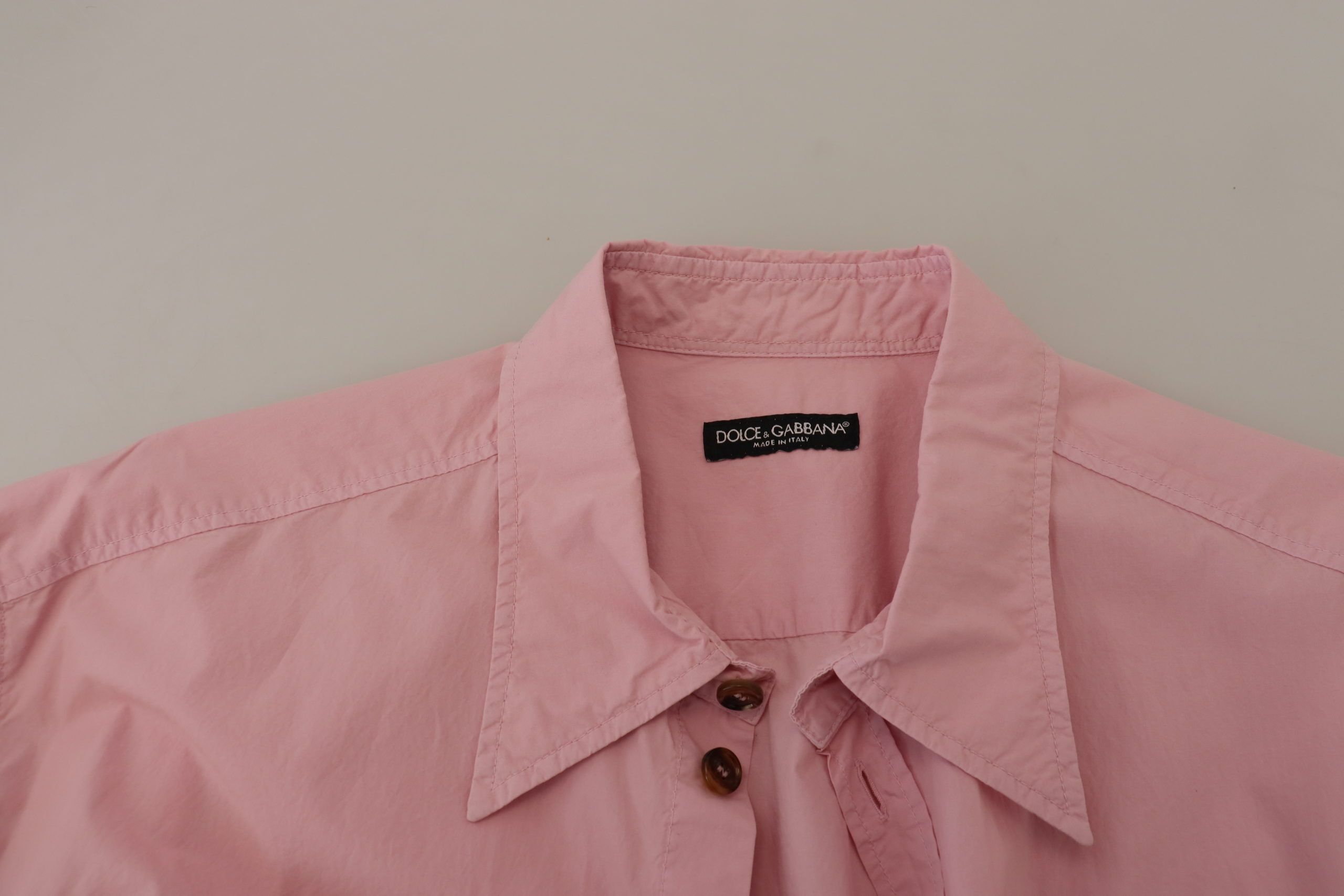 Dolce &amp; Gabbana pink casual button down long sleeve shirt