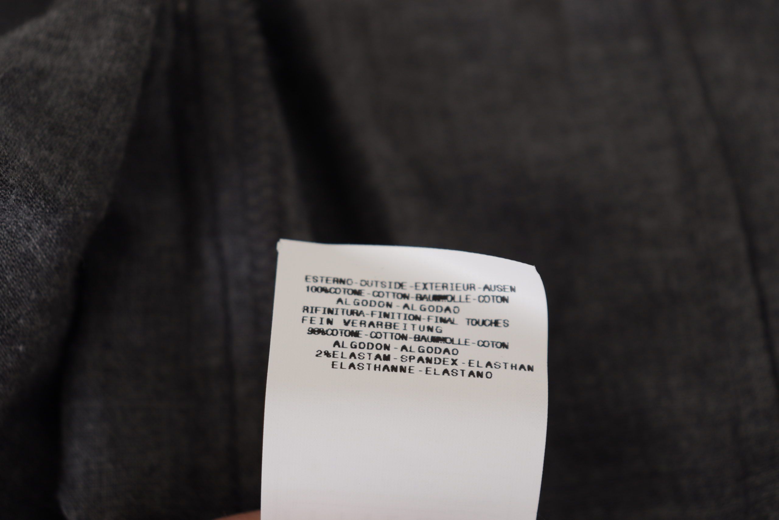 Costume National Men's Dark Grey Cotton Casual Shirt