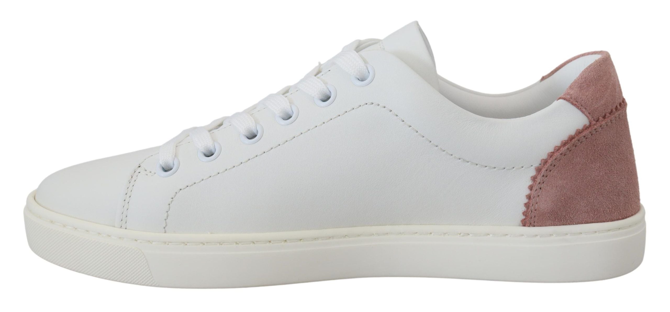 Dolce &amp; Gabbana Chic low-top sneakers made of leather in white and pink