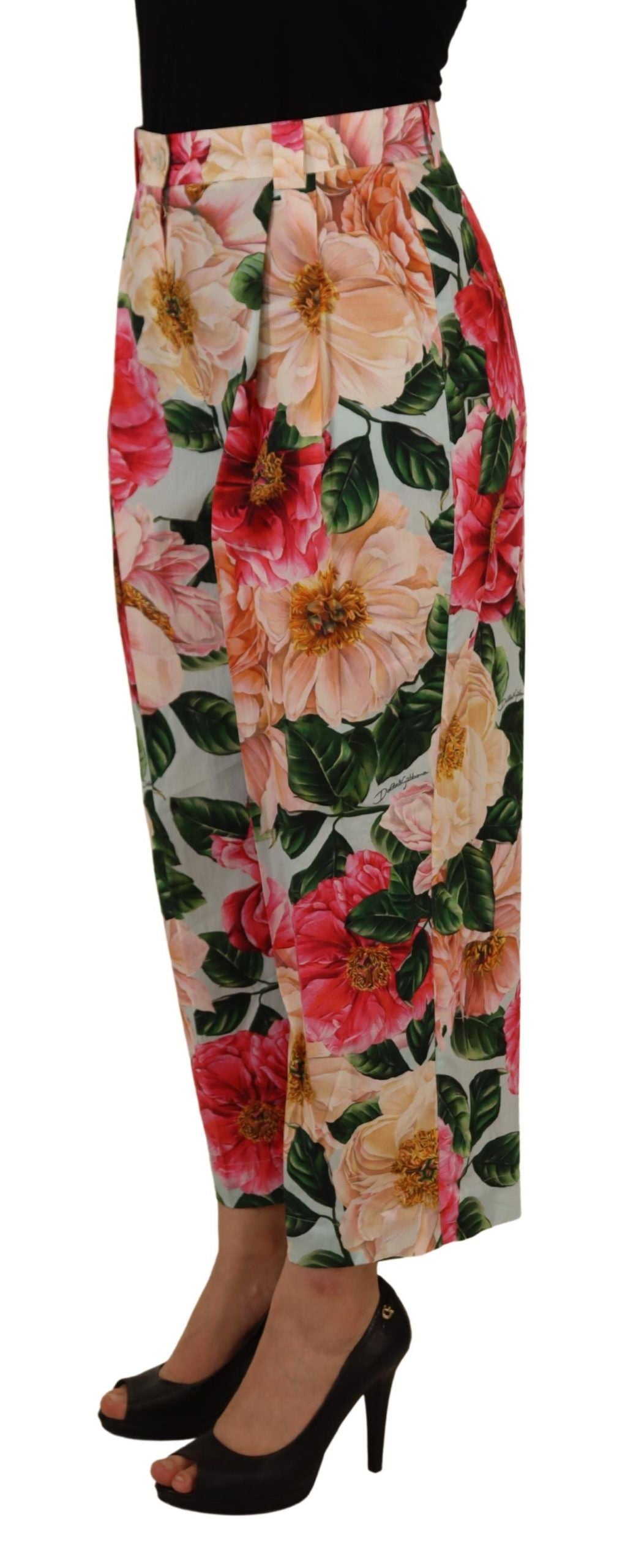 Dolce &amp; Gabbana Exquisite silk high waist trousers