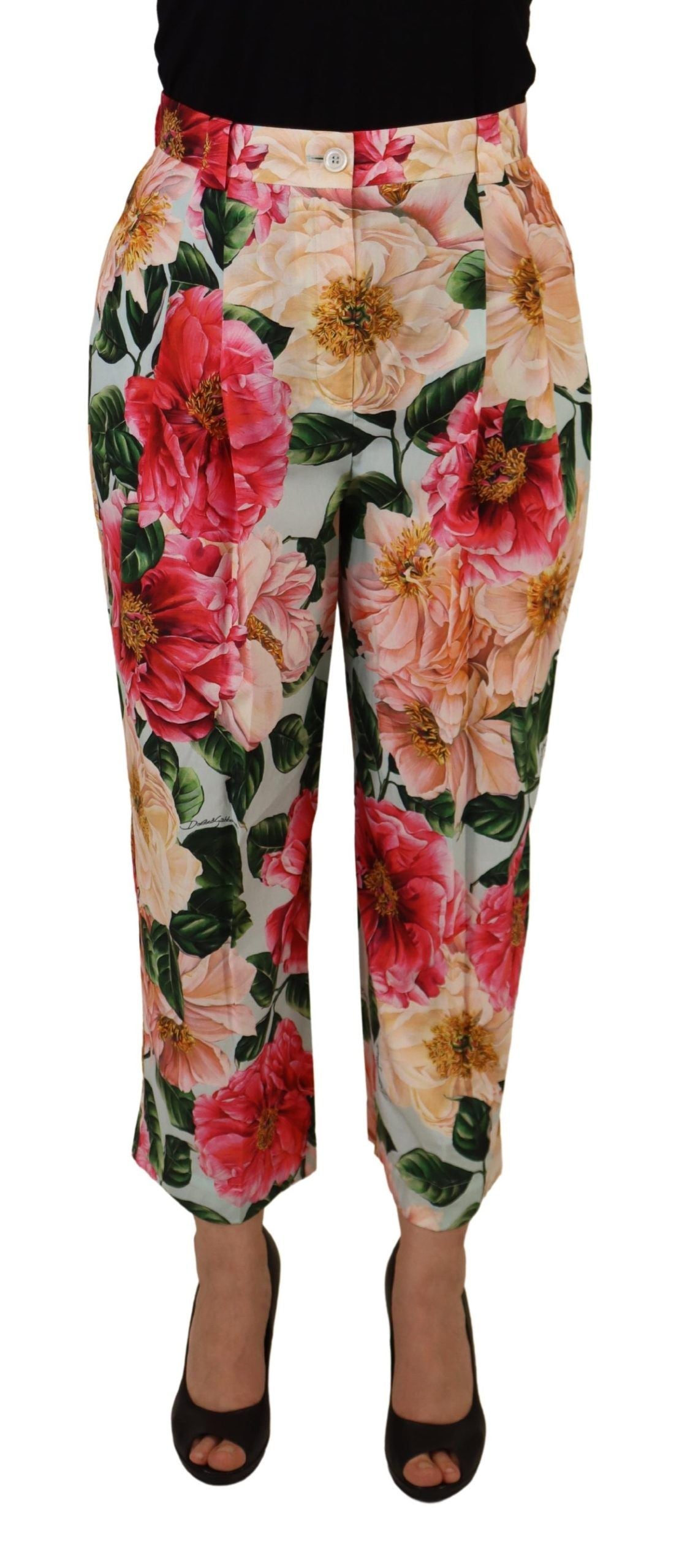 Dolce &amp; Gabbana Exquisite silk high waist trousers