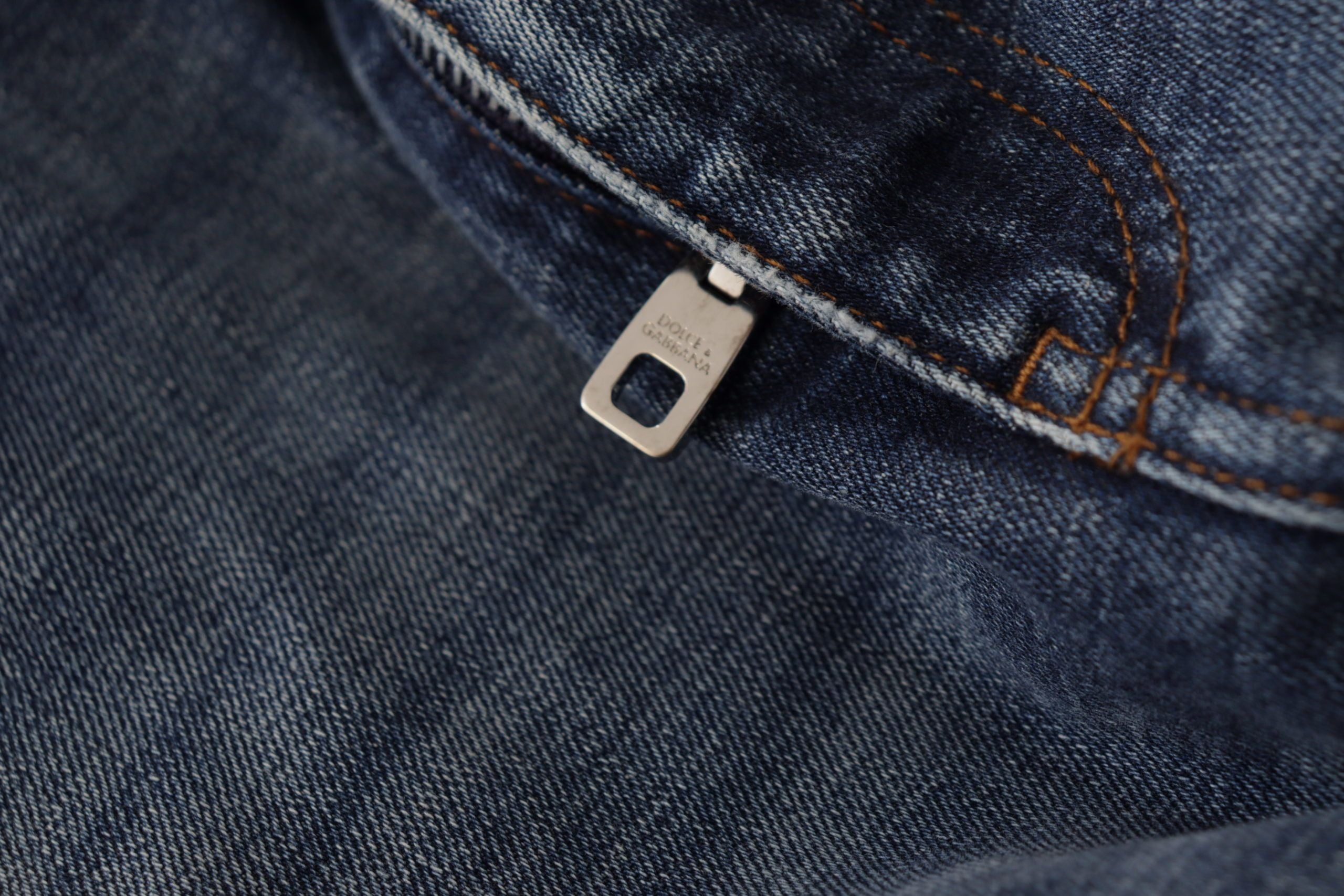 Dolce &amp; Gabbana Kristal Süslemeli Mavi Kot Pantolon