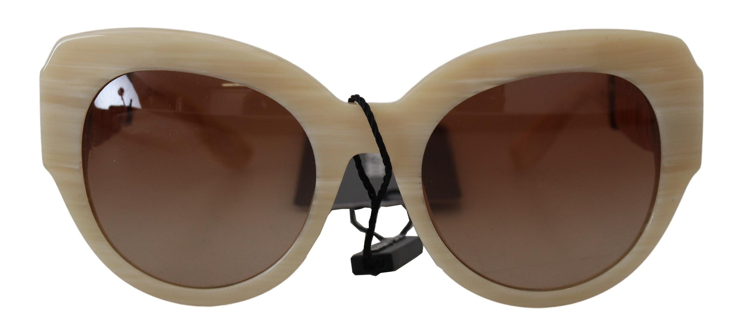 Dolce &amp; Gabbana Beige Acetate Full Rim Brown Lenses DG4294 Sunglasses