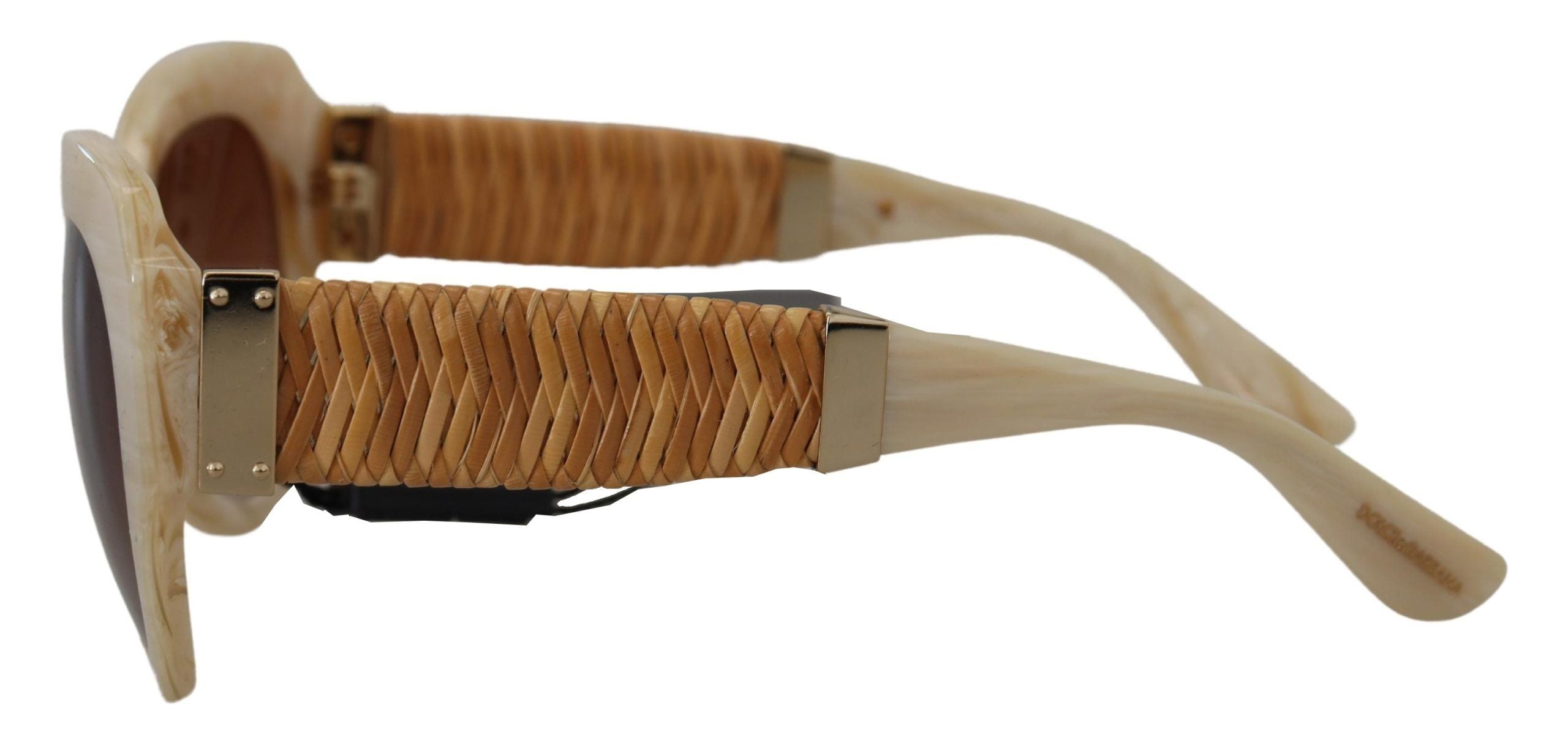 Dolce &amp; Gabbana Beige Acetate Full Rim Brown Lenses DG4294 Sunglasses