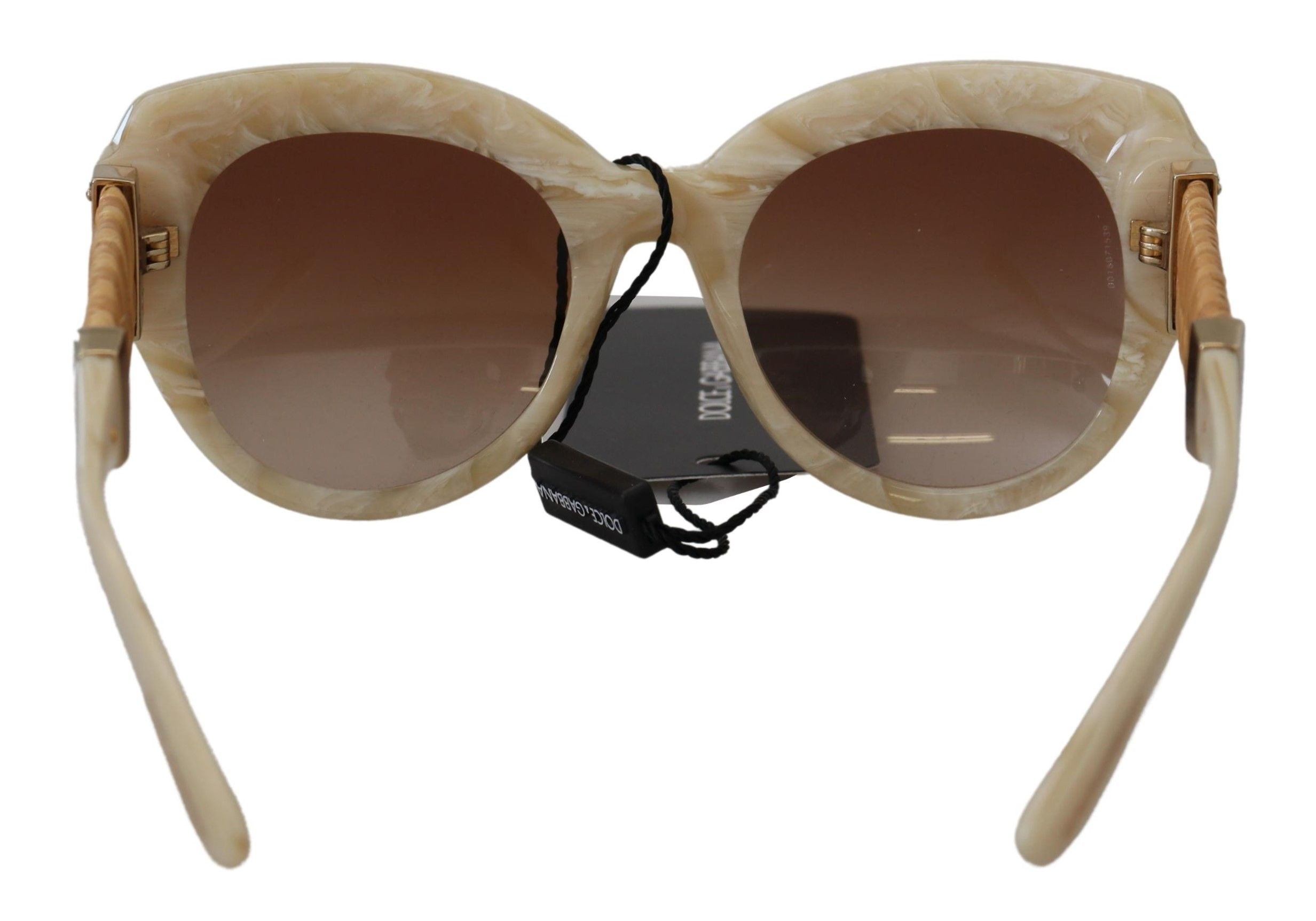 Dolce &amp; Gabbana Beige Acetate Full Rim Brown Lenses DG4294 Sunglasses